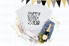 Load image into Gallery viewer, 01-03 Happy New Year With Stars Completed Tee
