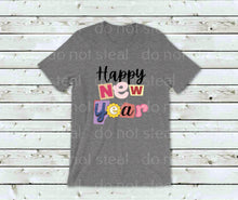 Load image into Gallery viewer, 01-21 Happy New Year Cut and Paste Completed Tee
