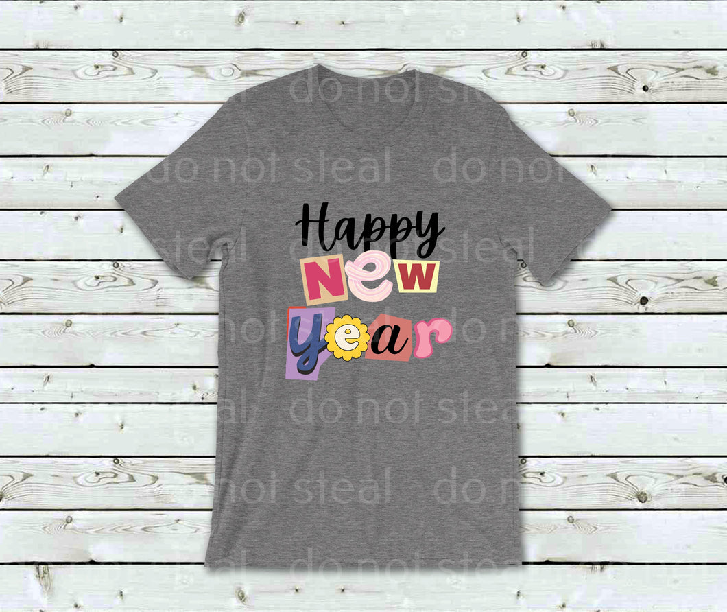 01-21 Happy New Year Cut and Paste Completed Tee