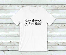 Load image into Gallery viewer, 01-24 New Year Same BItch with stars Completed Tee
