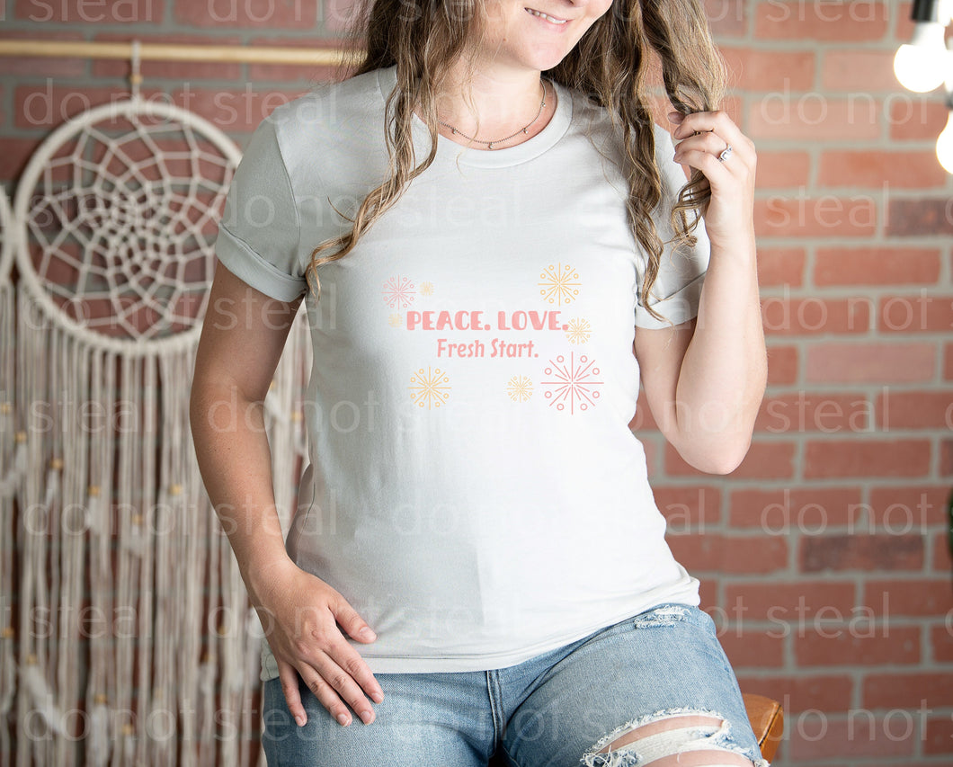 01-26 Peace Love Fresh Start Completed Tee