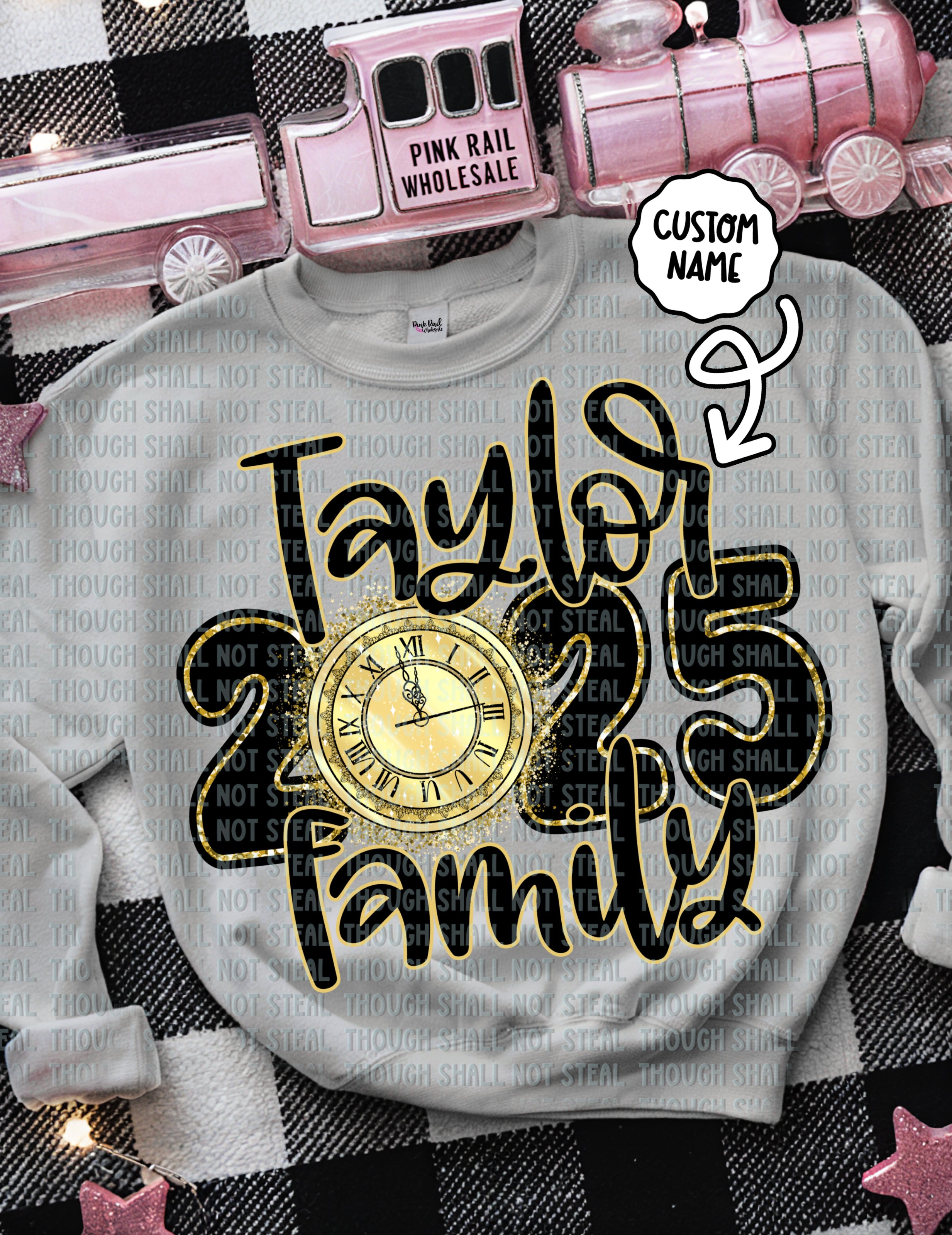 01-41 Custom Family Name - New Year_s - Blank Completed Tee