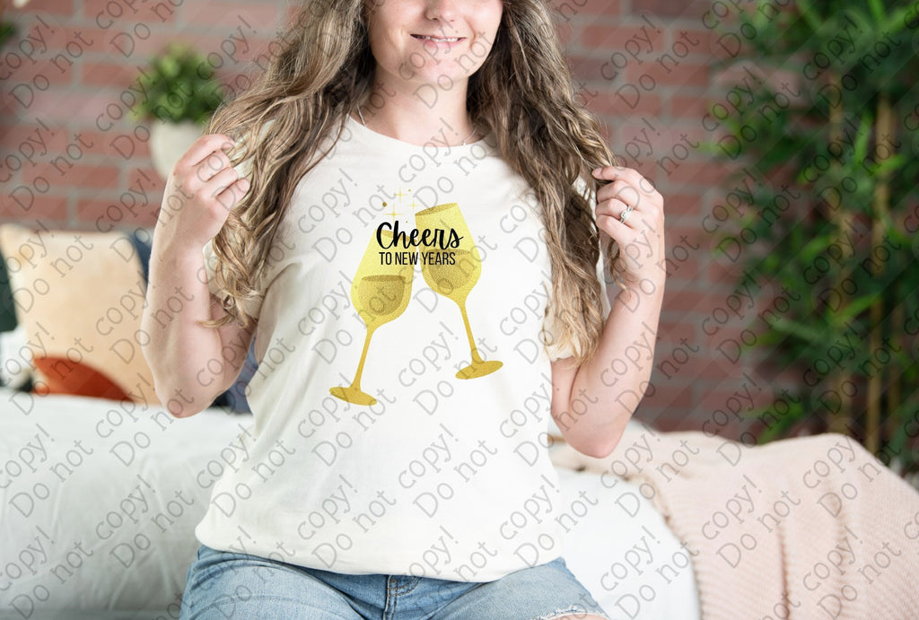 01-60 Cheers to New Years Completed Tee