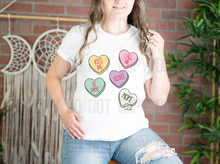 Load image into Gallery viewer, 02-38 Candy Hearts Completed Tee
