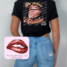 Load image into Gallery viewer, 02-398 Be Mine Valentines Lips Retro Completed Tee
