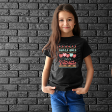 Load image into Gallery viewer, 02-402 Sorry Boys Daddy Is My Valentine Sweater Design Retro Completed Tee
