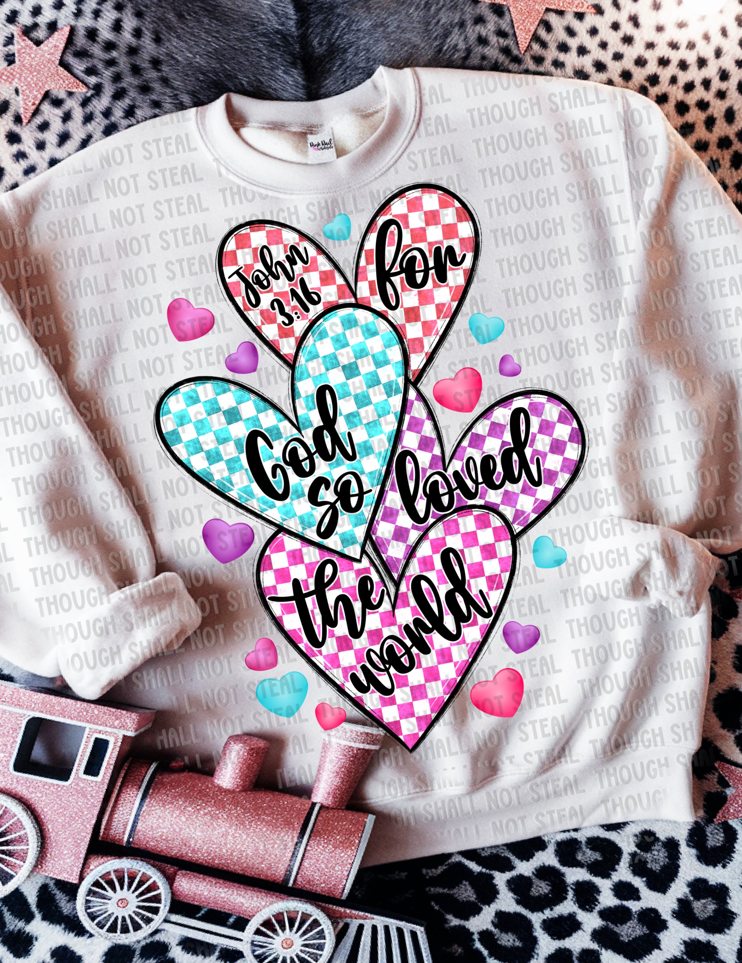 02-409 For God so Loved the World Completed Tee