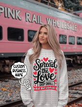 Load image into Gallery viewer, 02-421 Shop Small Spread the Love Completed Tee
