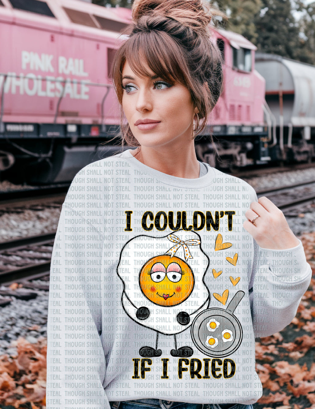 02-434 B I Couldn_t If I Fried Completed Tee