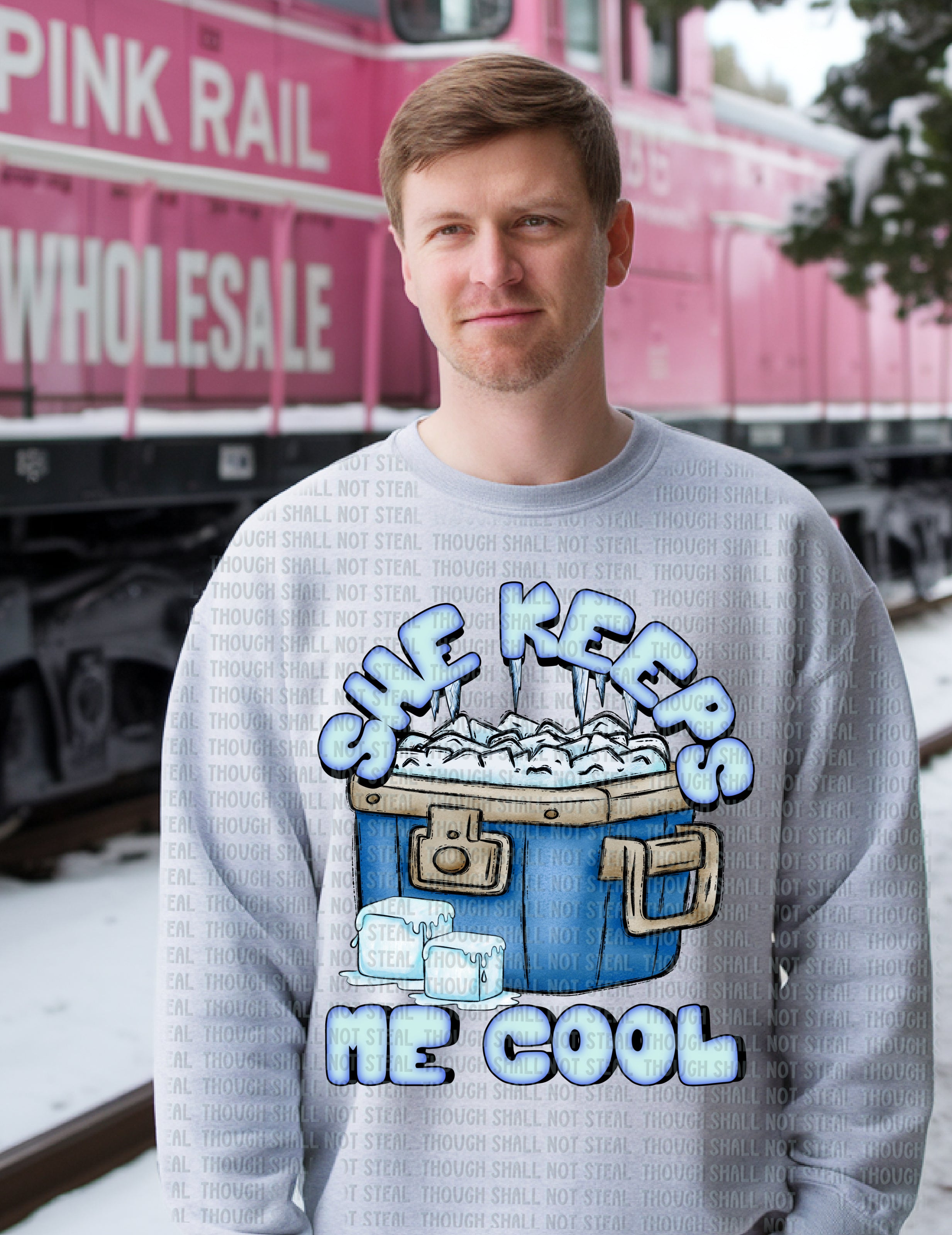 02-436 B She Keeps Me Cool Completed Tee