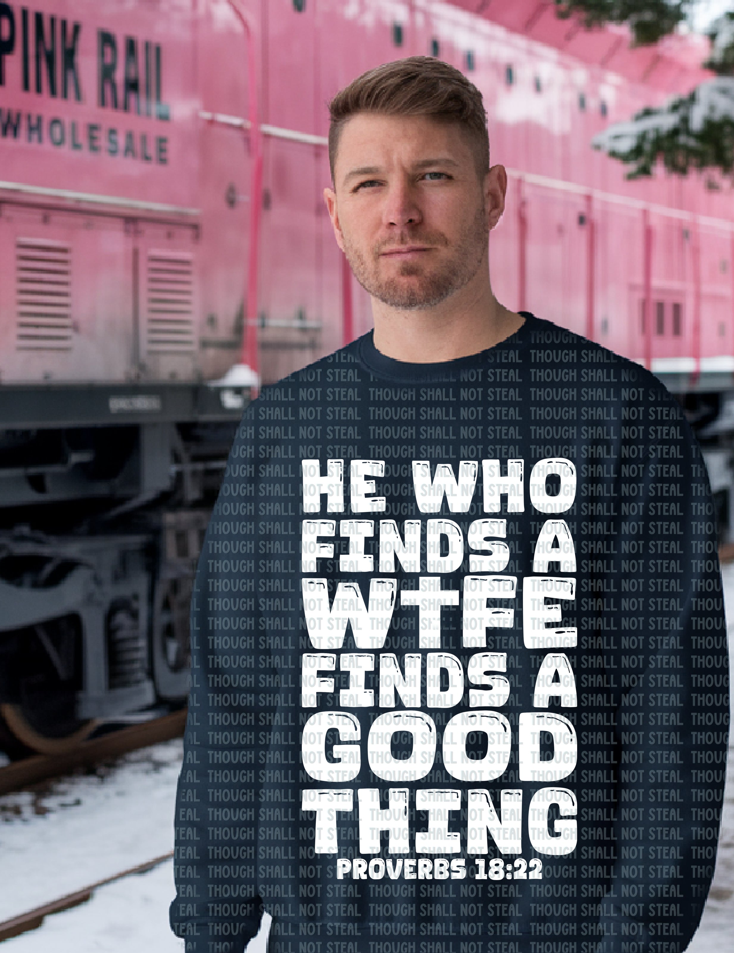 02-438 C White - He who finds a wife Completed Tee