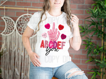 Load image into Gallery viewer, 02-43 ABCDEF You Hearts Completed Tee
