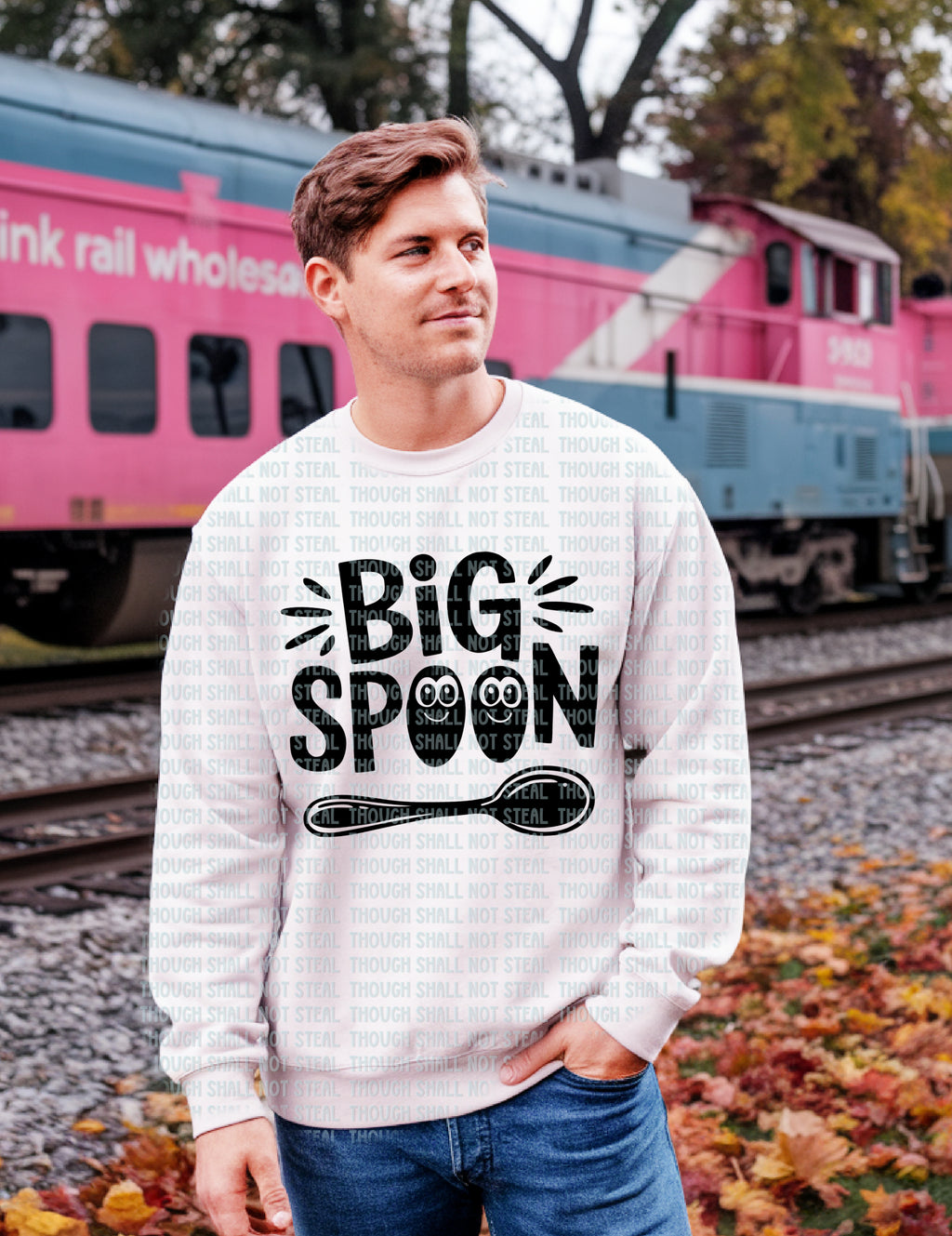 02-440 A Black - Big Spoon Completed Tee