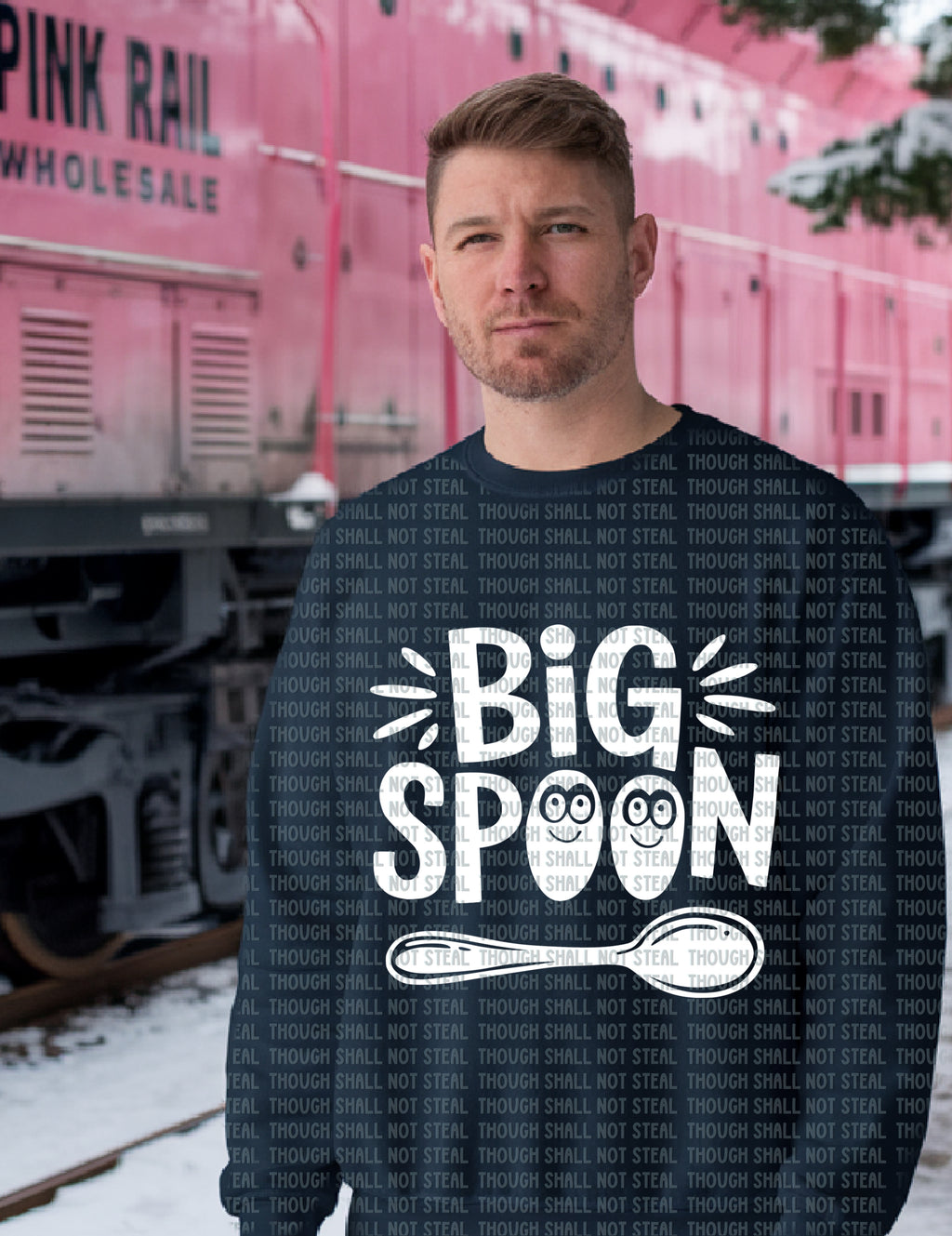 02-440 C White - Big Spoon Completed Tee