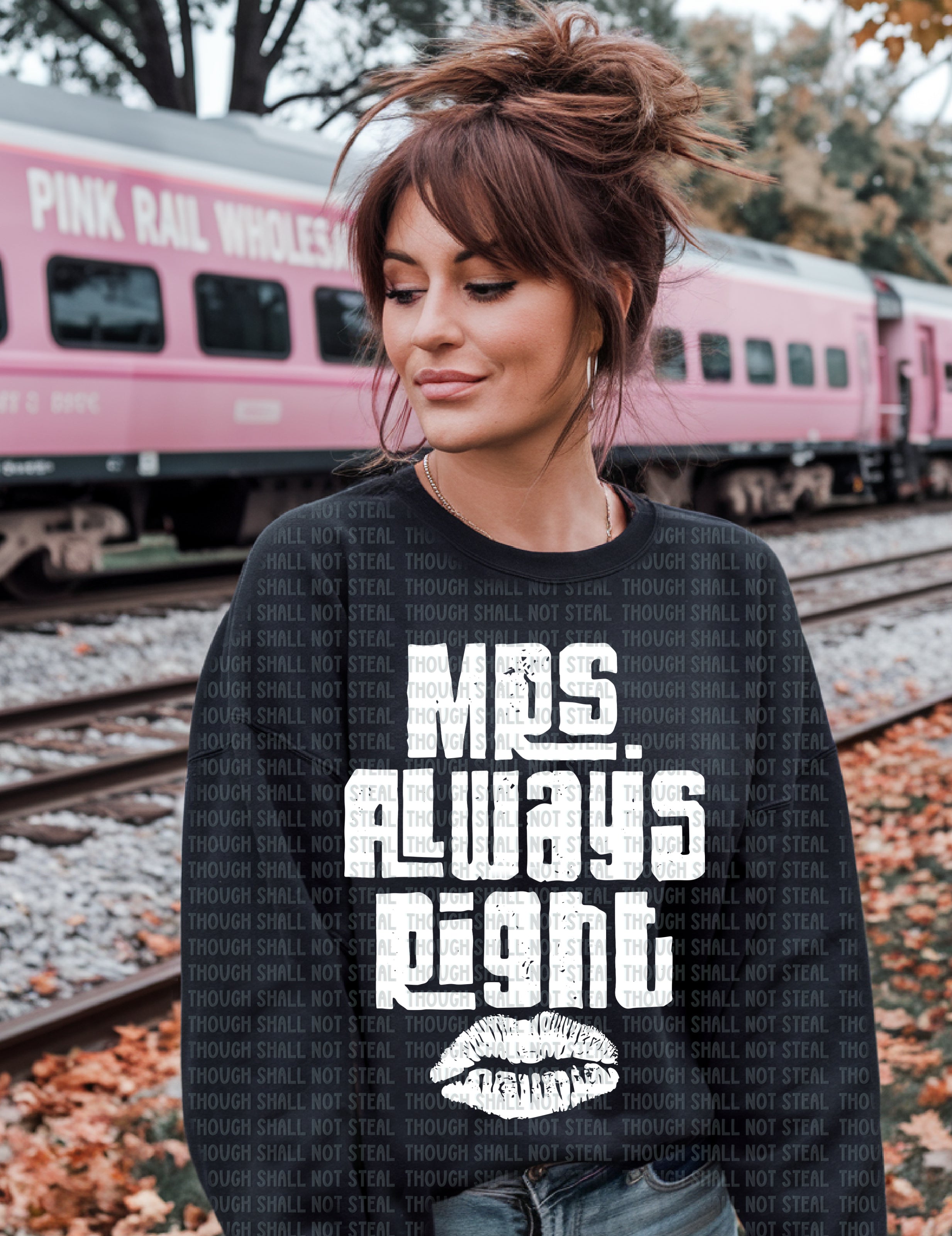 02-442 D White - Mrs Always Right Completed Tee