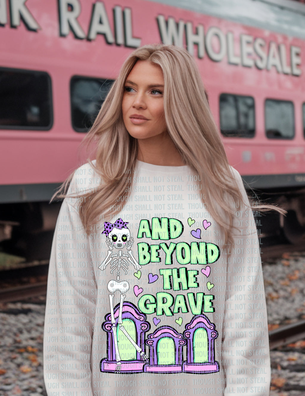 02-444 A And beyond the grave Completed Tee