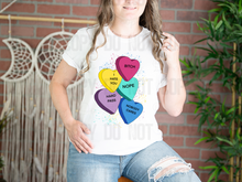 Load image into Gallery viewer, 02-44 NSFW Candy Hearts Completed Tee
