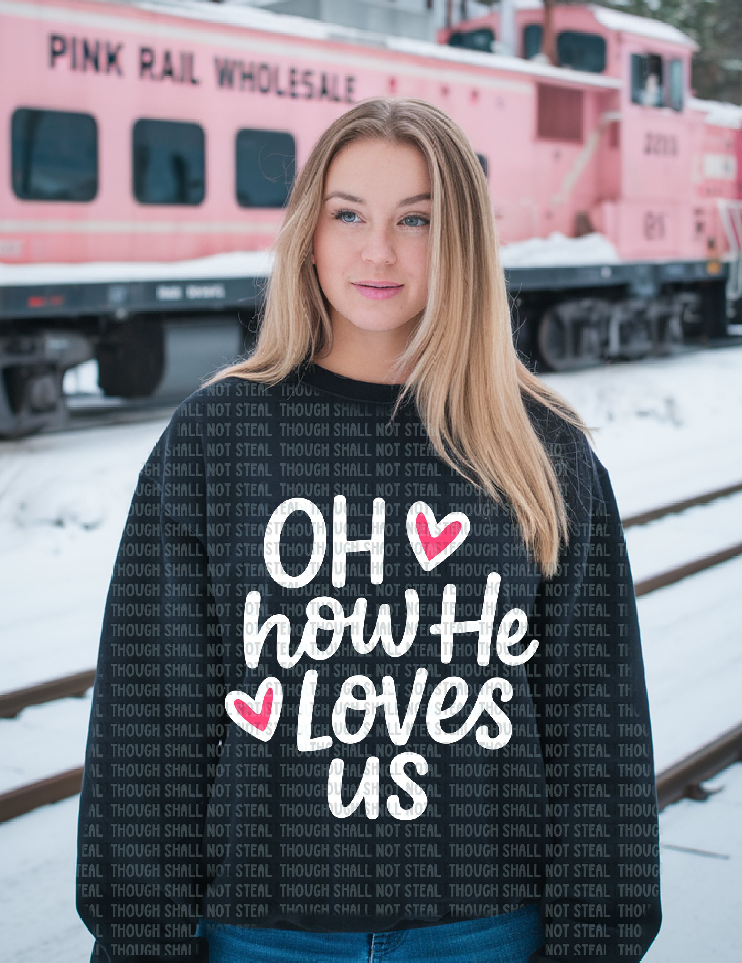 02-455 Oh How He Loves Us Completed Tee