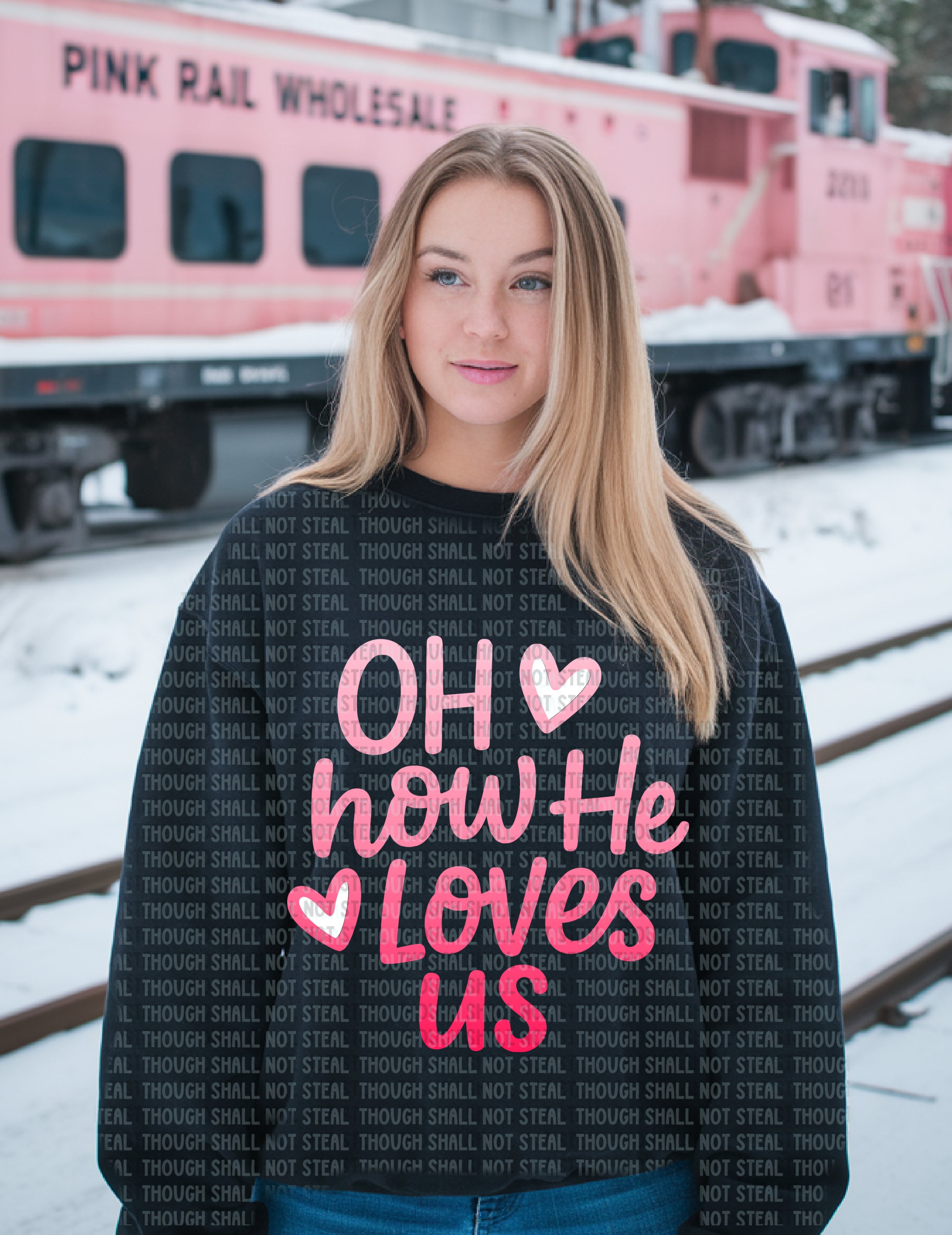 02-455 Oh How He Loves Us Completed Tee