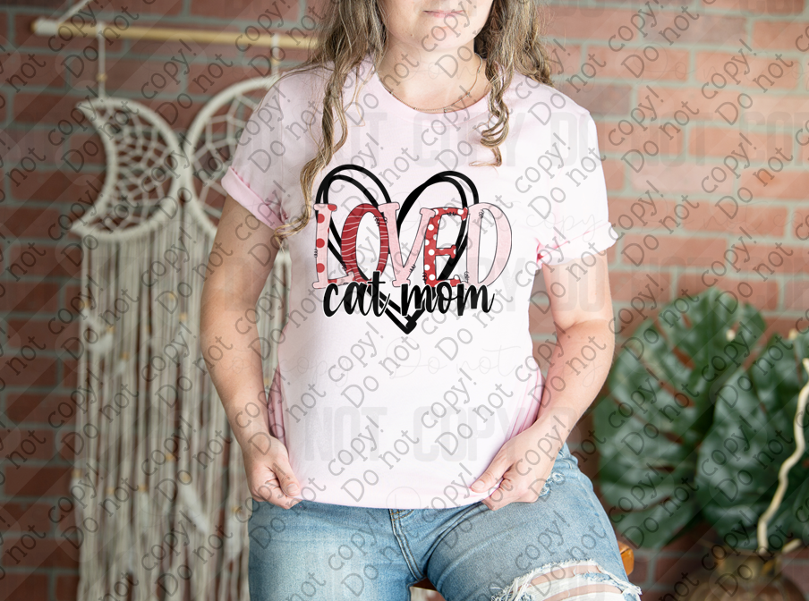02-494 Loved Cat Mom Completed Tee