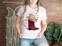 Load image into Gallery viewer, 02-68 Howdy Valentine Completed Tee
