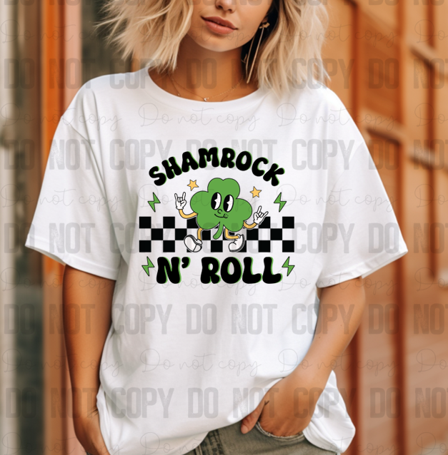 03-123 Shamrock N Roll DTF TRANSFER ONLY