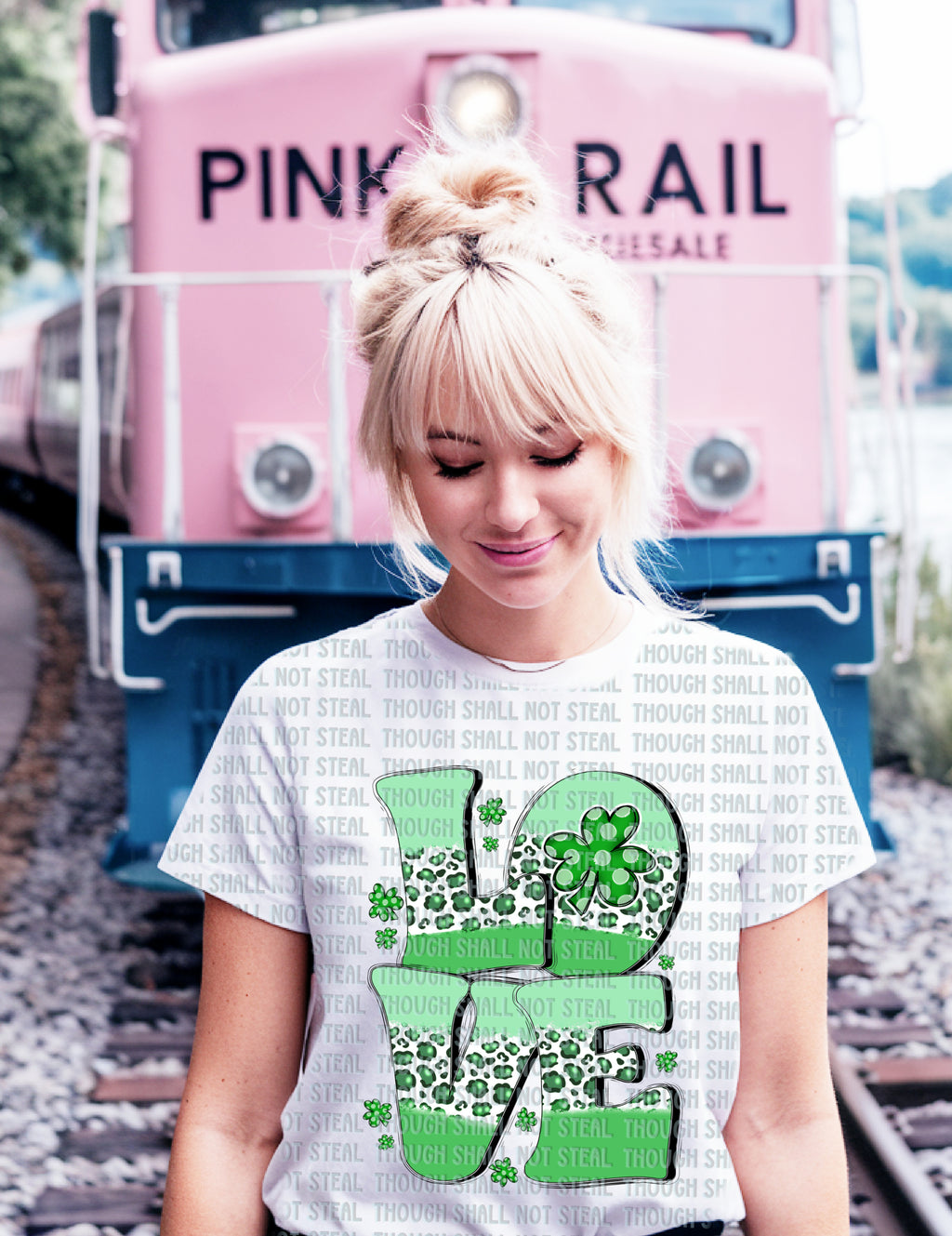 03-155 Shamrock Love Completed Tee