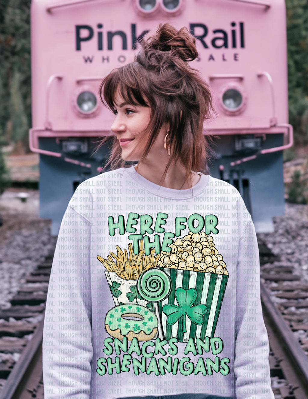 03-44 Here For The Snacks and Shenanigans Completed Tee