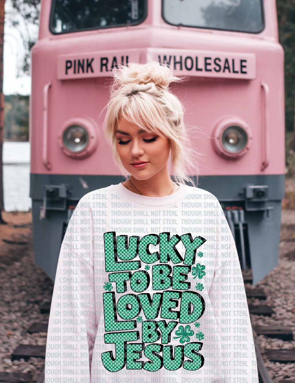 03-48 Lucky To Be Loved By Jesus Completed Tee