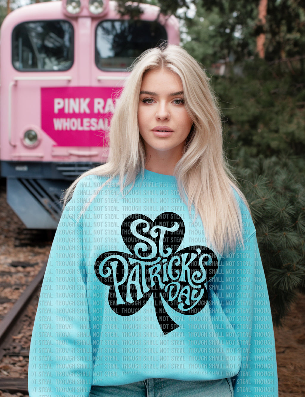 03-51 St. Patricks Day Shamrock Completed Tee