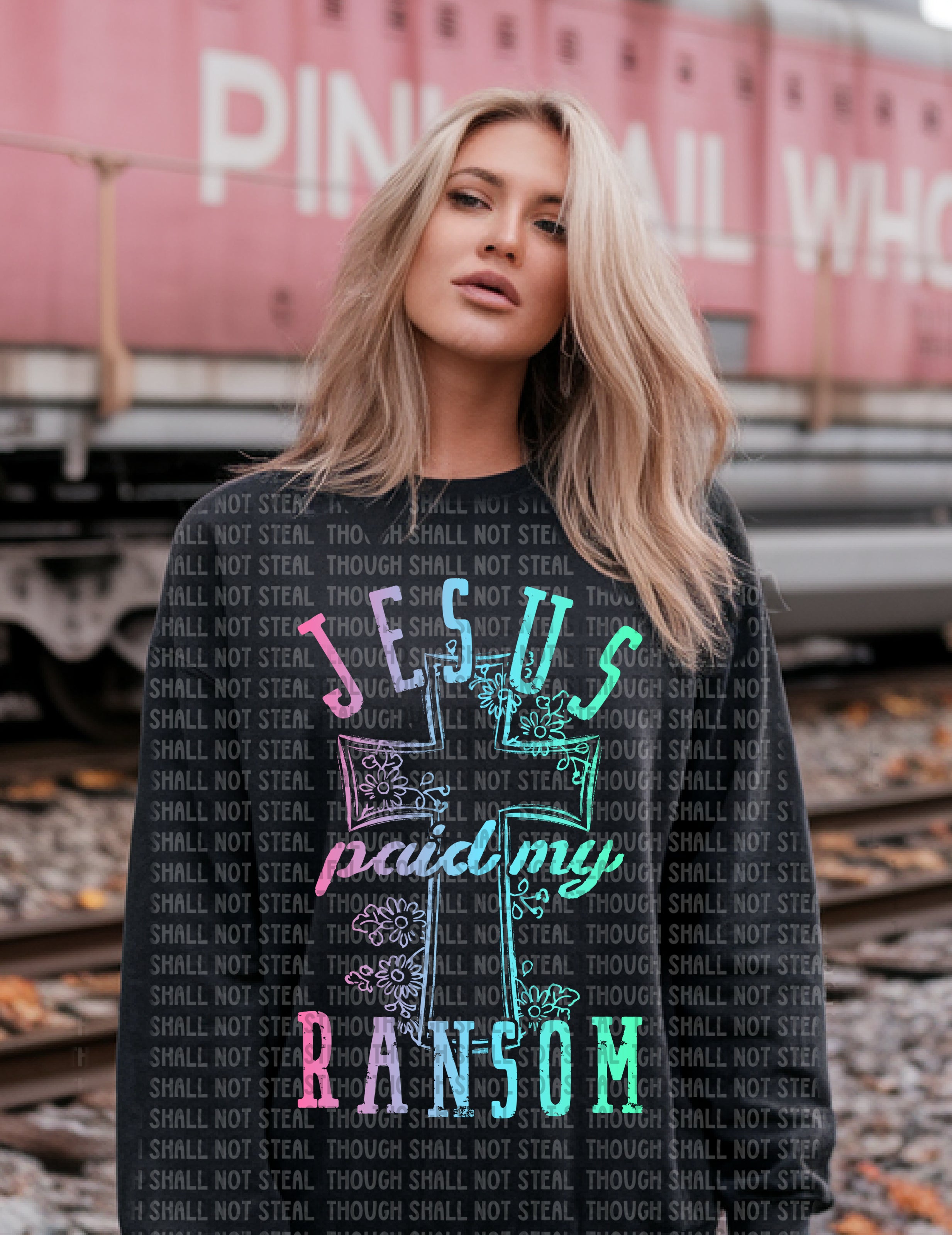 04-79 Jesus Paid My Ransom Completed Tee – Pink Rail Creations