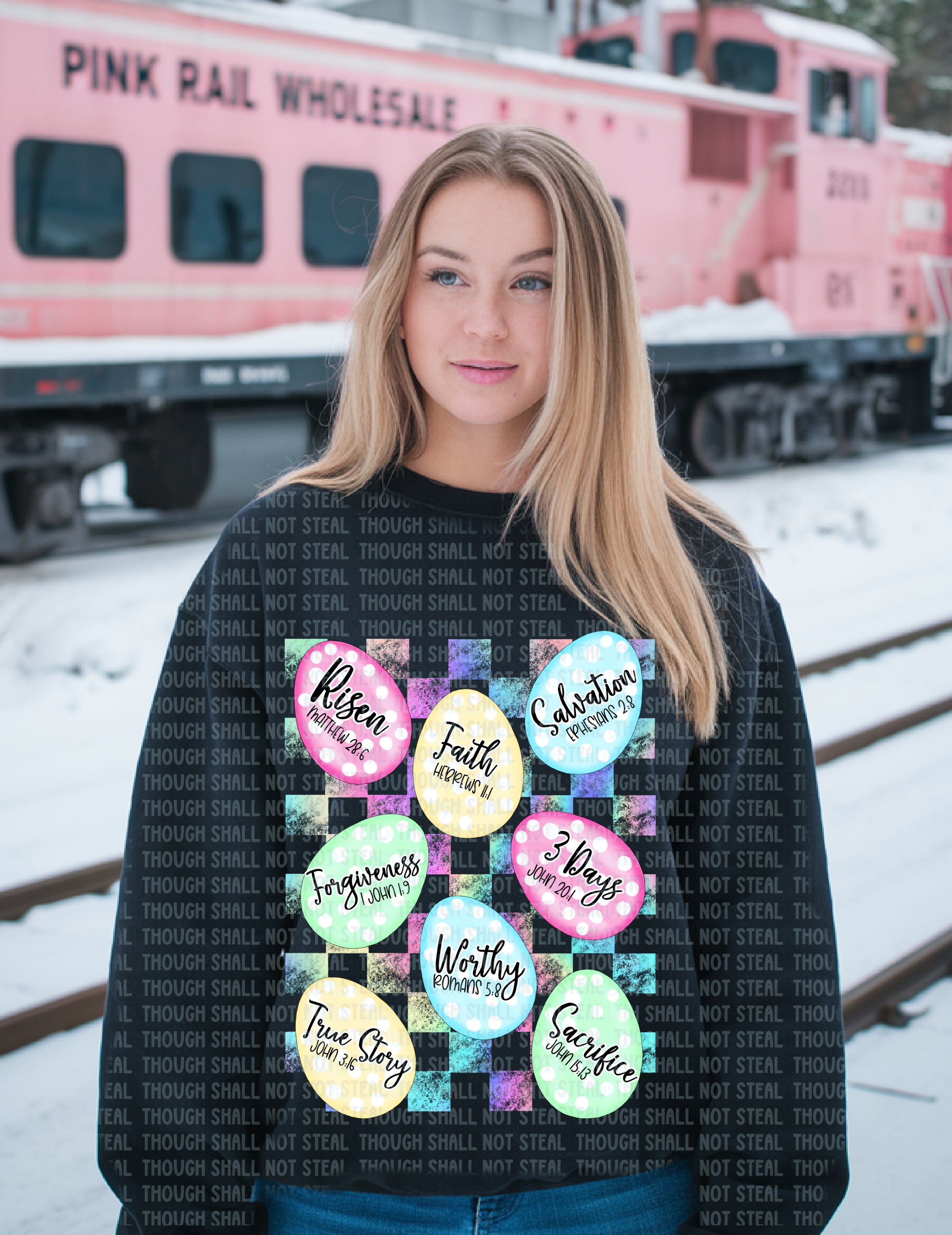 04-83 Easter words of Faith Completed Tee