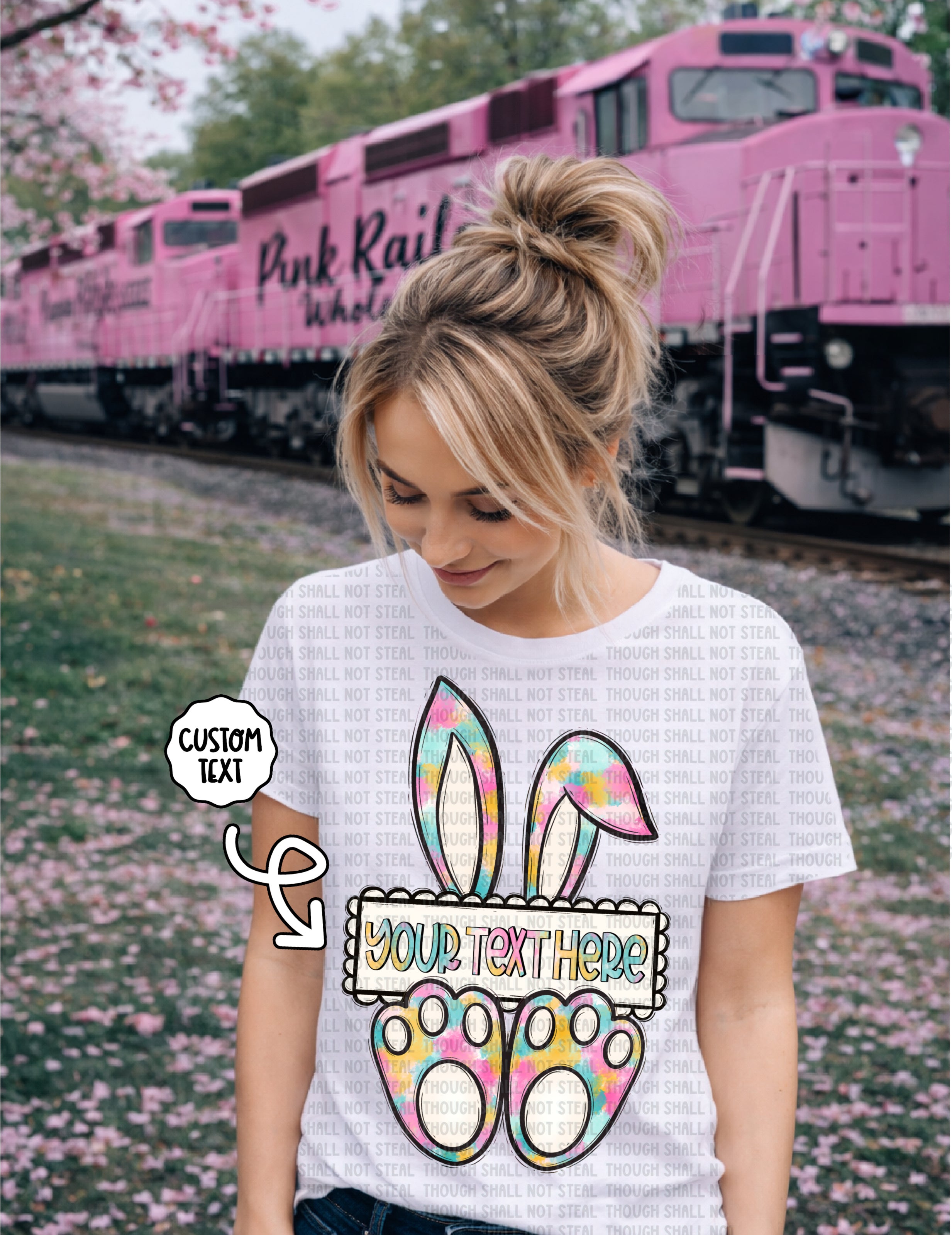 04-90 Pastel Rabbit (Profession - Choose One) 5 of 6 Completed Tee