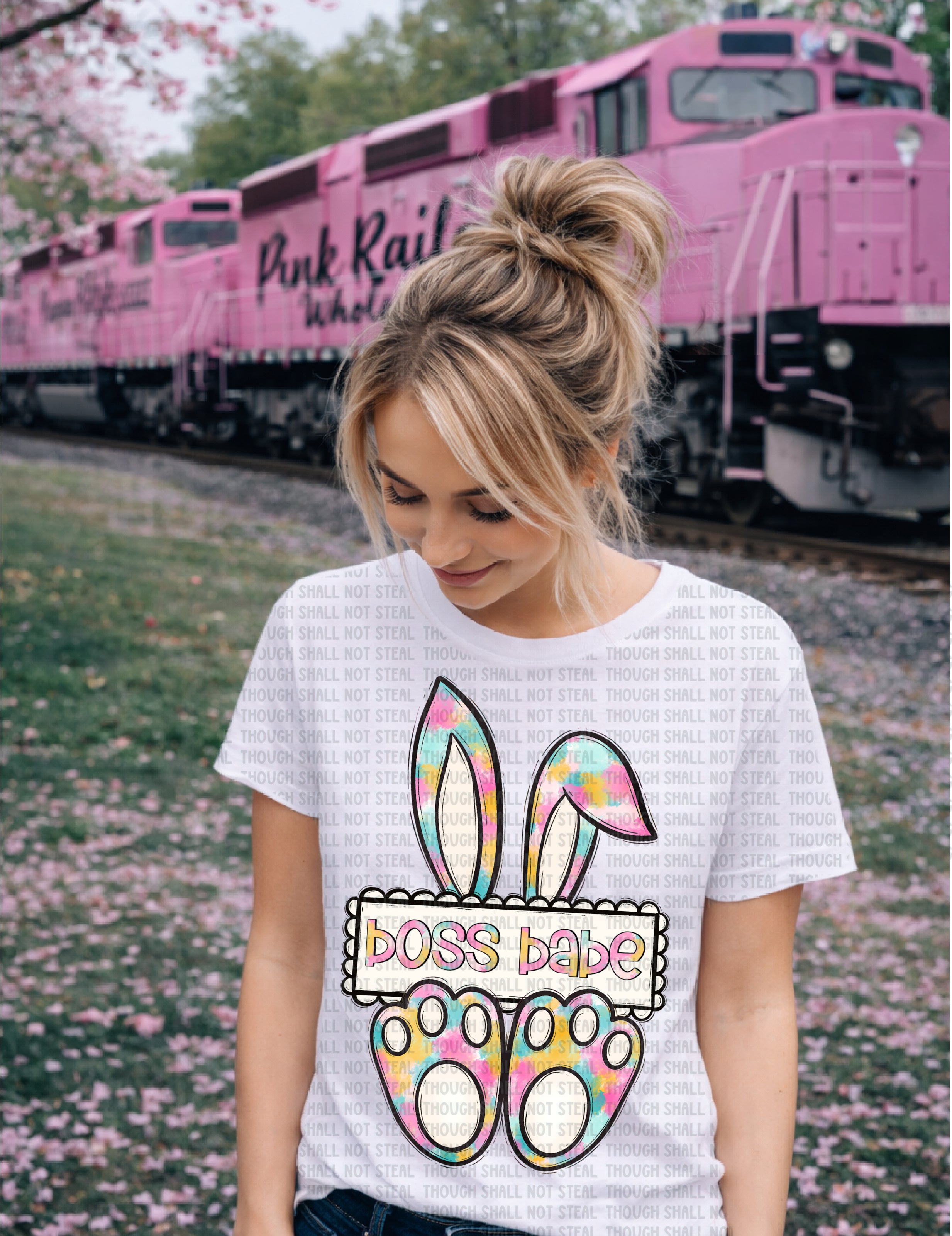 04-90 Pastel Rabbit (Profession - Choose One) 2 of 6 Completed Tee