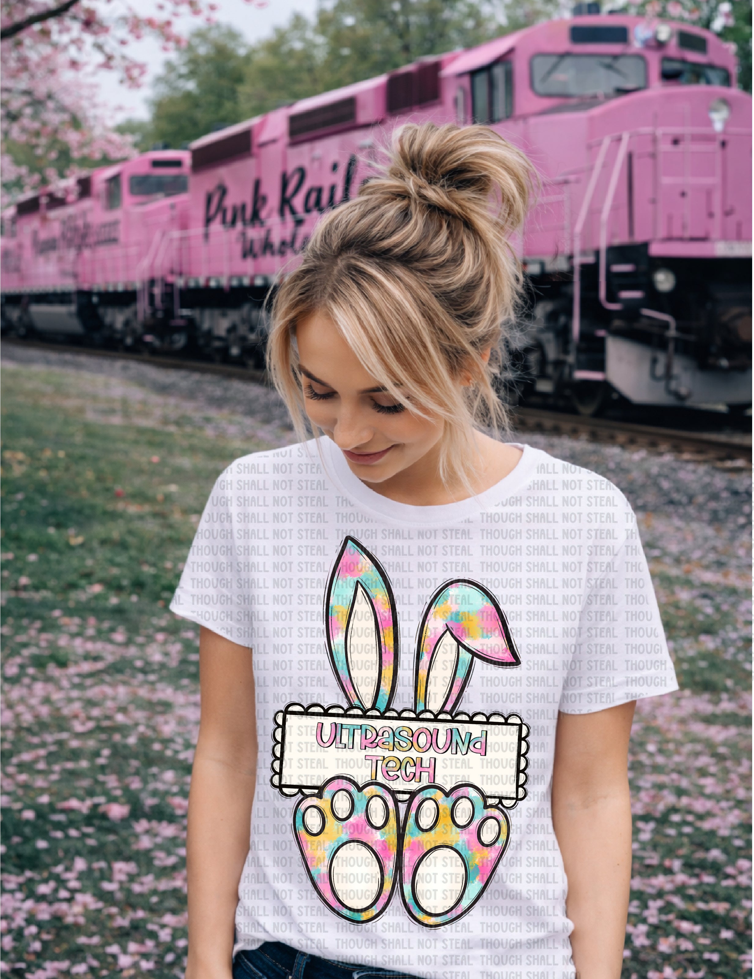04-90 Pastel Rabbit (Profession - Choose One) 6 of 6 Completed Tee