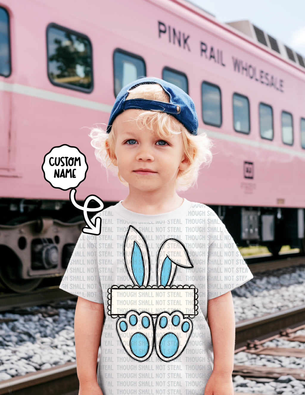 04-96 Custom Bunny Name Completed Tee