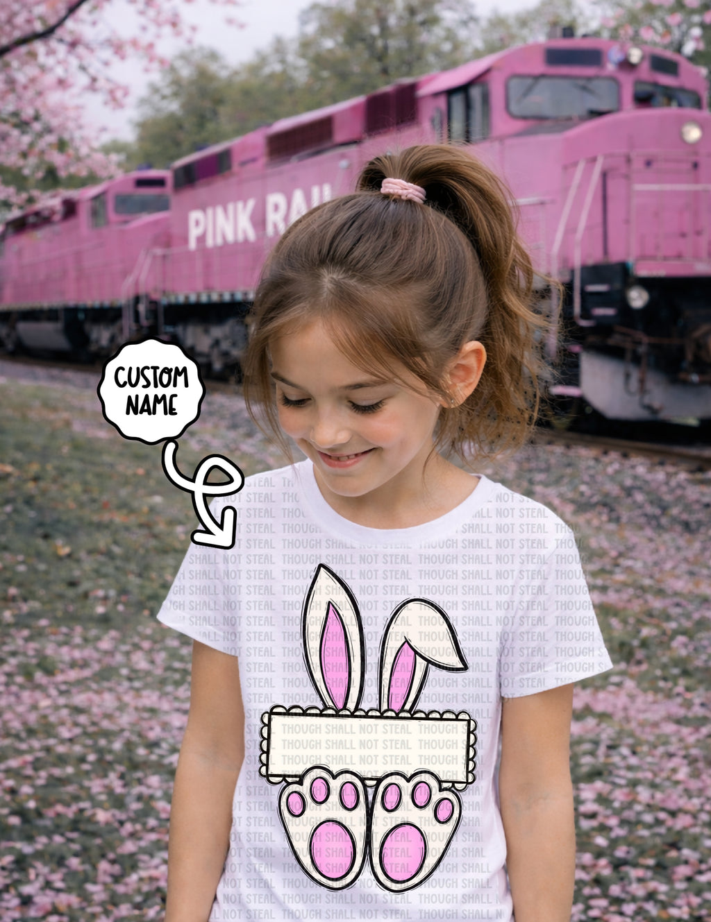 04-96 Custom Bunny Name Completed Tee