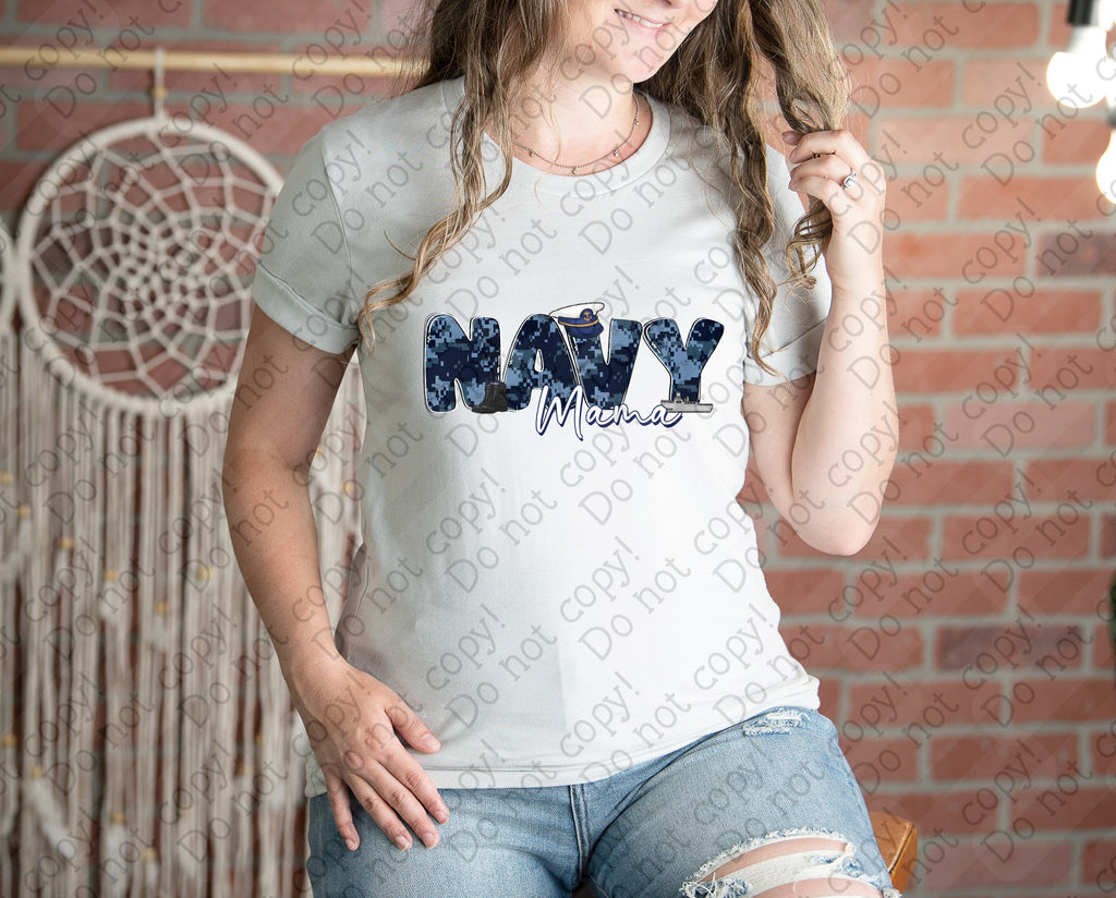 05-101 Navy Mama Completed Tee