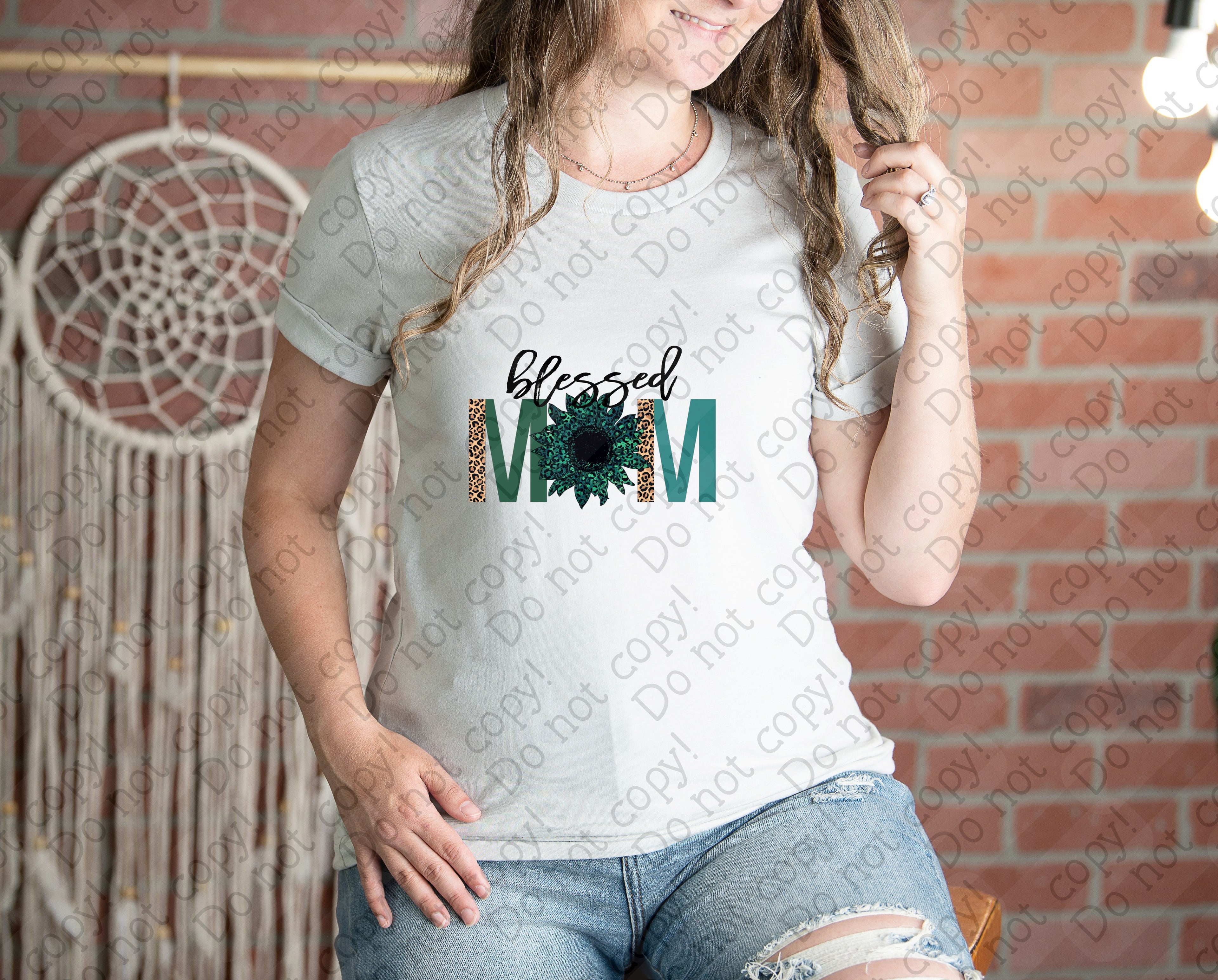 05-106 Blessed Mom Sunflower Completed Tee