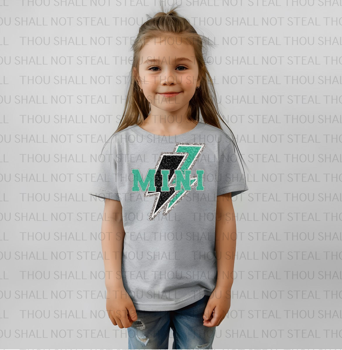 05-122 Mama or Mini with Lightning Bolts DTF Transfer ONLY
