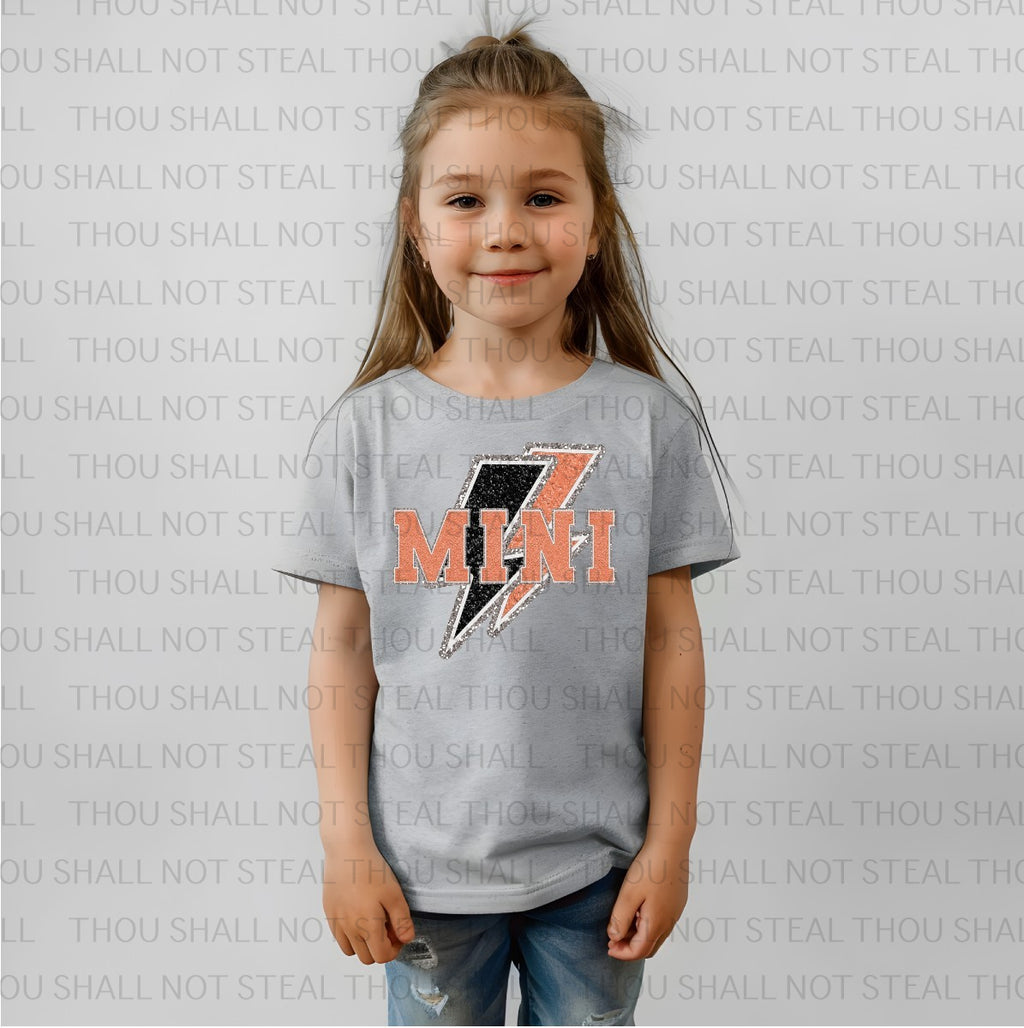 05-129 Mama or Mini with Two Lightning Bolts DTF Transfer ONLY