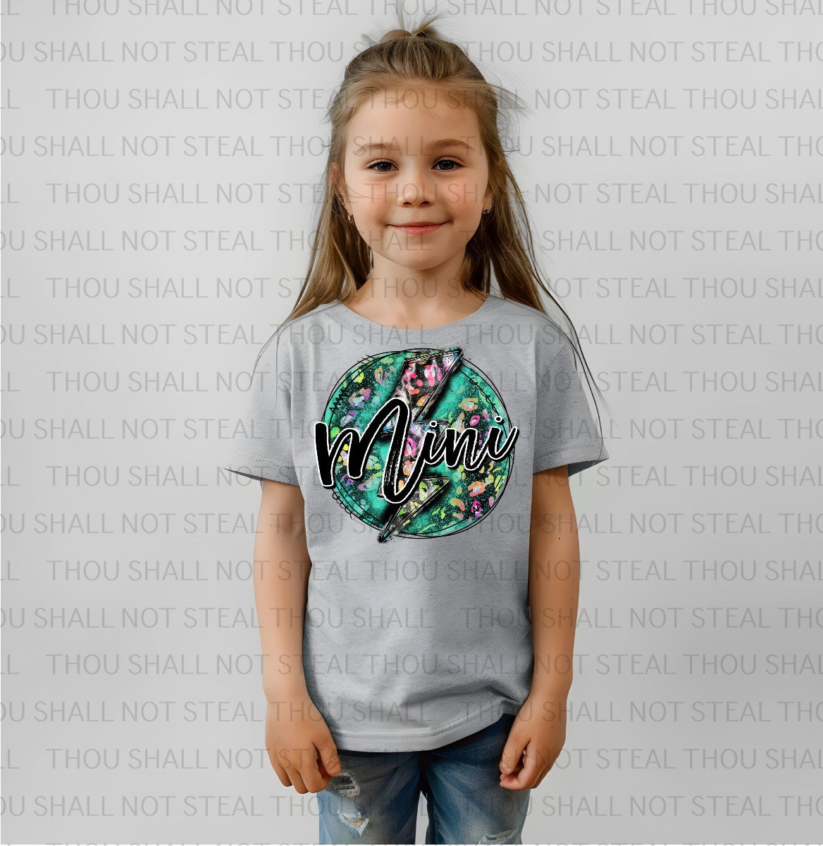 05-131 Mama or Mini with Glitter Color Circle DTF Transfer Only (Choose One)