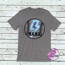 Load image into Gallery viewer, 05-13 Softball Mama Lightning Neon Completed Tee
