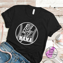 Load image into Gallery viewer, 05-14 Baseball Mama Lightning Circle White Completed Tee
