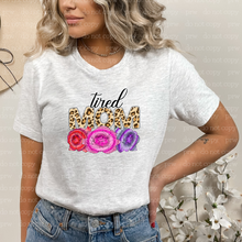 Load image into Gallery viewer, 05-51 Tired Mom Floral &amp; Cheetah Completed Tee
