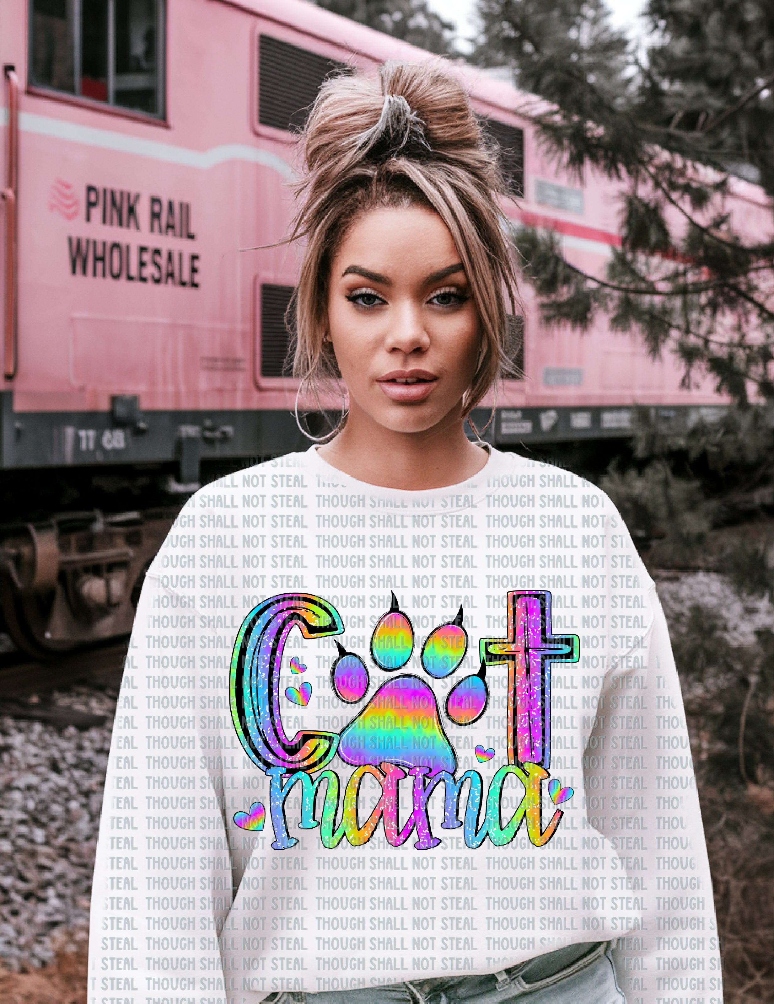 05-80 Cat Mama DTF Transfer ONLY