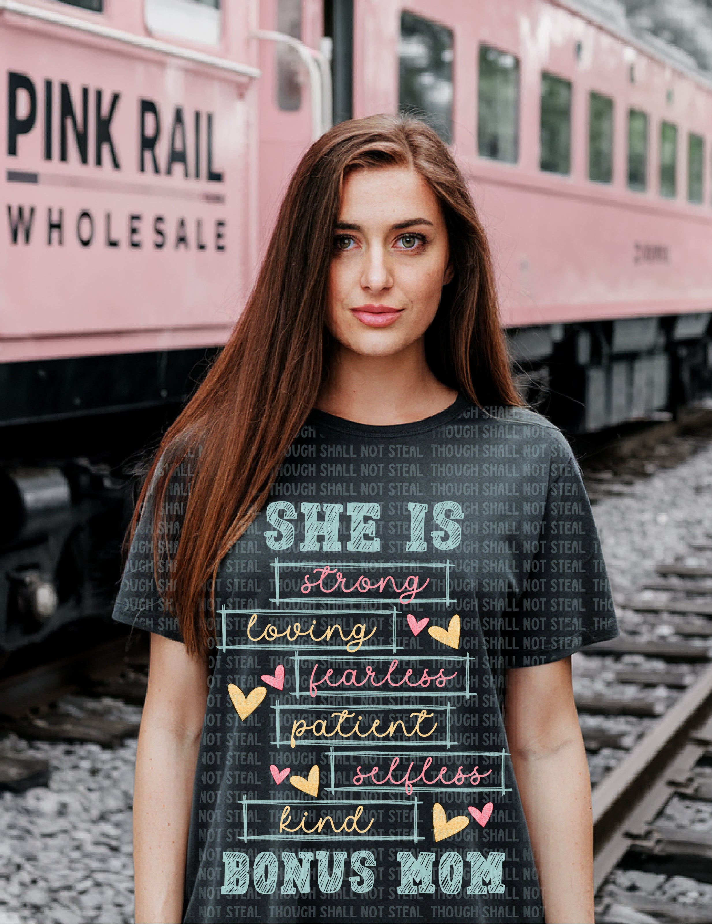 05-84 She Is Bonus Mom Completed Tee