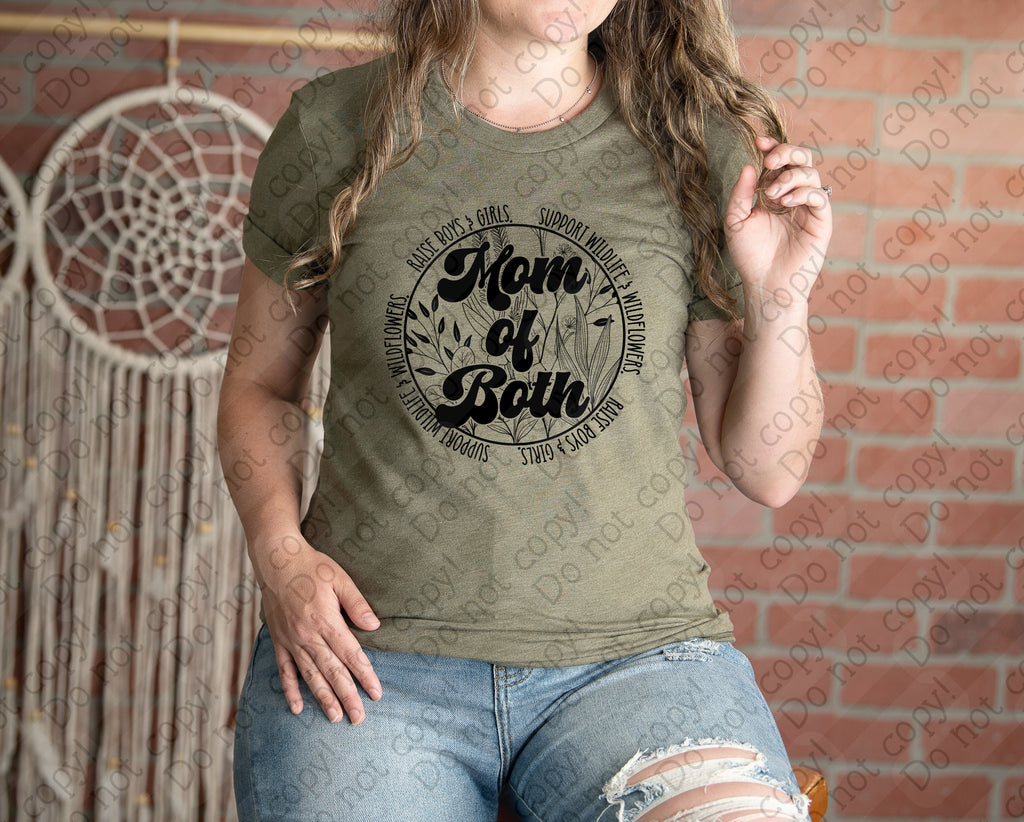 05-97 Mom of Both Floral Circle Completed Tee
