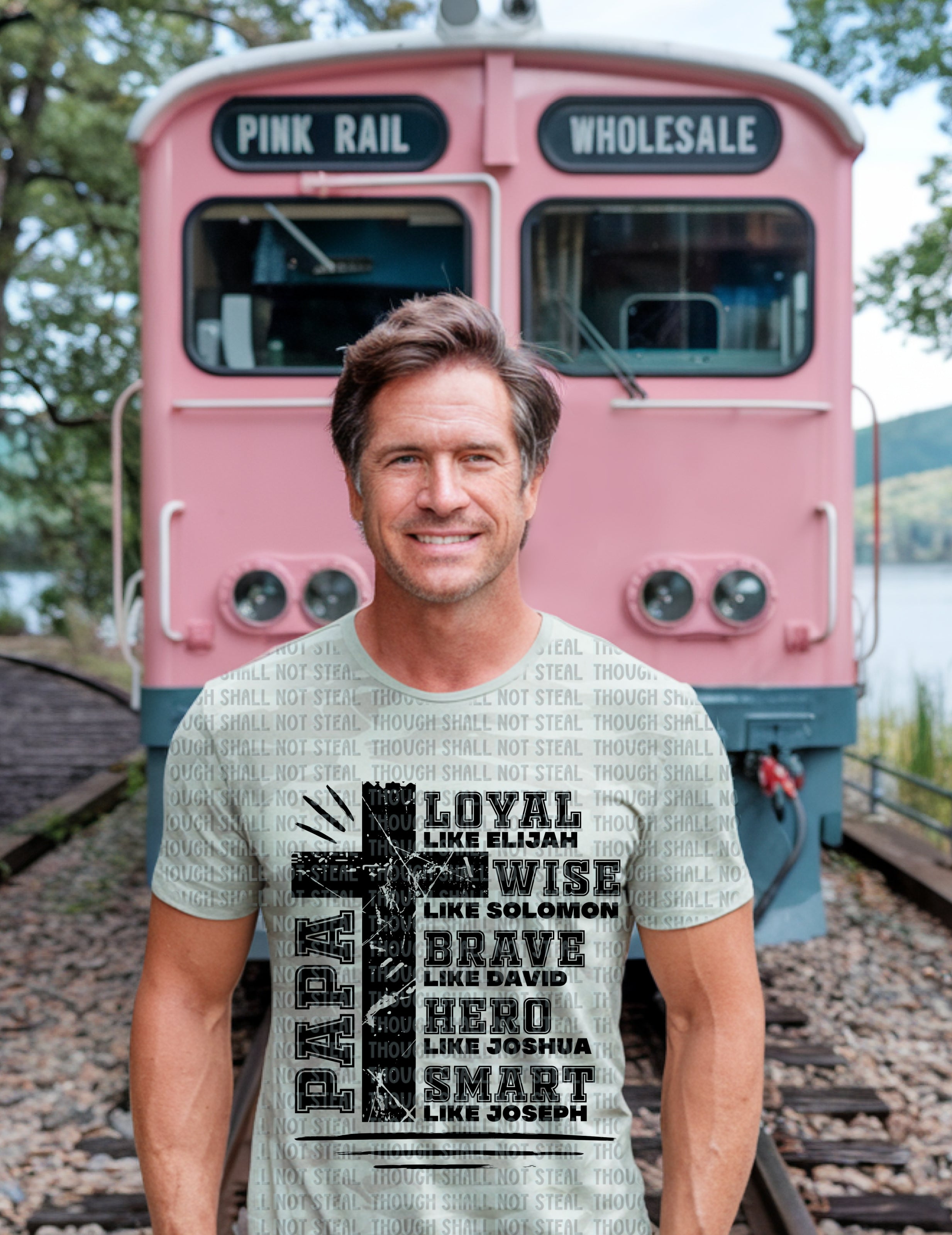 06-112 Papa Loyal Wise Brave Completed Tee