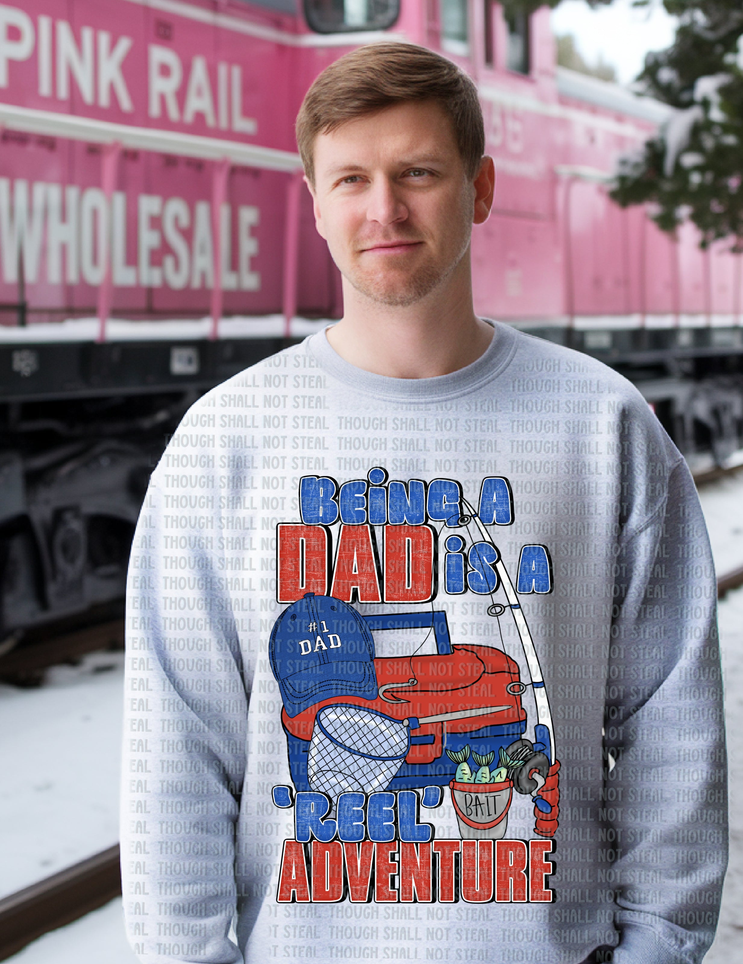 06-141 Being A Dad is a Reel Adventure Completed Tee